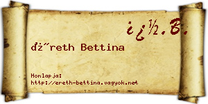 Éreth Bettina névjegykártya