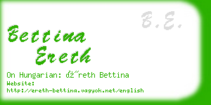 bettina ereth business card